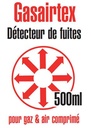 DETECTEUR DE FUITE AEROSOL 500ML GASAIRTEX EN14291 DVGW AE GRDF 3770351 SANS CFC