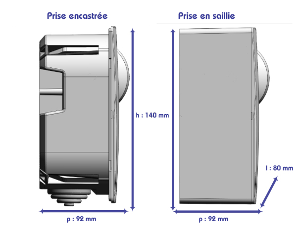 PRISE GAZ SECURITE PGS EN APPLIQUE + FLEXIBLE INOX 2M (DUREE ILLIMITEE) NF