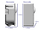 PRISE GAZ SECURITE PGS EN APPLIQUE + FLEXIBLE INOX 2M (DUREE ILLIMITEE) NF