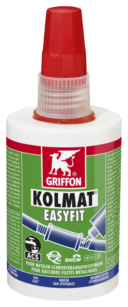 RESINE D'ETANCHEITE ANAEROBIE POUR RACCORDS FILETE METALLIQUES KOLMAT EASYFIT 50ML