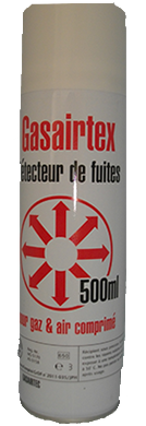[GAS30185] DETECTEUR DE FUITE AEROSOL 500ML GASAIRTEX EN14291 DVGW AE GRDF 3770351 SANS CFC