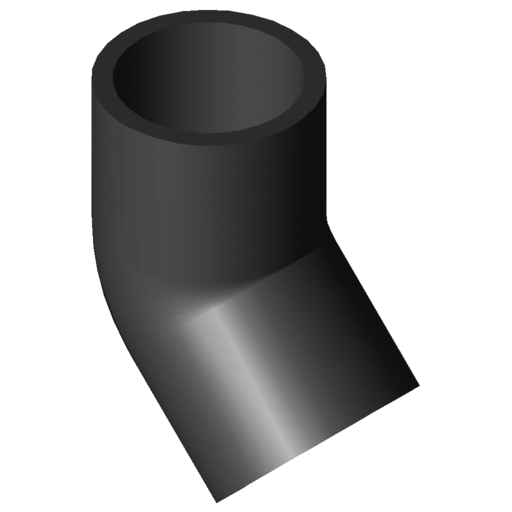 [GFI193281426] COUDE 45° LISSE D200 NF136 8022195 CLI200045