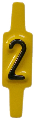 [PUI6JN-6] CARACTERE AMOVIBLE CHIFFRE -6/9- H 8MM  FOND JAUNE / RELIEF NOIR PAR 25 REPGDF/6