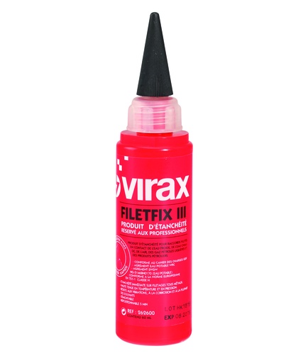 [VIR262600] RESINE D'ETANCHEITE ANAEROBIE FILETFIX GAZ & ECS POUR RACCORDS FILETES 60ML NF540 RES001